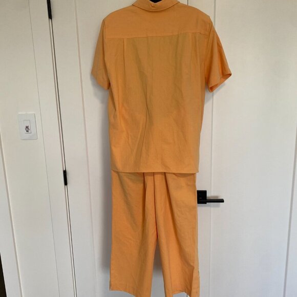 Alfred Dunner Orange Summer Shirt & Pant Set Top Capris Plus Size 14 - Picture 7 of 10